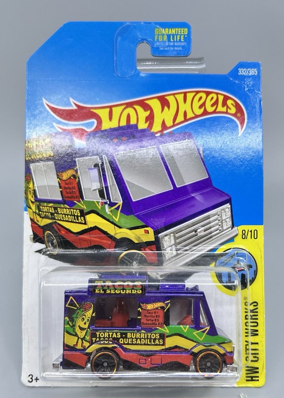 Hot Wheels QUICK BITE Purple HW City Works Food Truck 8/10 Diecast 1:64 NOC
